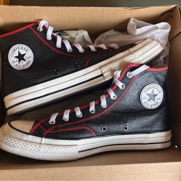 CUSTOM Keanu Reeves John Wick x Neo Matrix Converse Chuck 70 High Size 11.5 - Picture 5 of 9